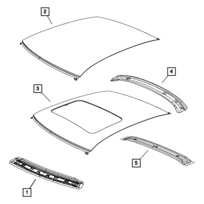 For Dodge Charger 2011-2023 Dodge 68044570AC Roof Bow Foto 1 de 2
