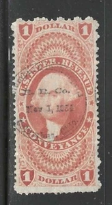 Transporte de $1 Estados Unidos 1862, Scott R66c, SCV $27,50, uso en tiempos de guerra - Imagen 1 de 2
