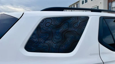 2023-2025 Honda Pilot Quarter Window Decal Sticker - Topography Map  - Image 1 of 2