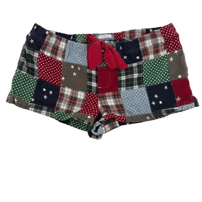 Pantalones cortos de pijama Aerie Patchwork para mujer M rojo azul verde estrellas a cuadros lunares Foto 1 de 4