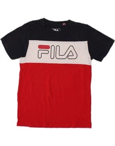 FILA Boys Graphic T-Shirt Top 11-12 Years Multicoloured Colourblock Cotton BW10 - Picture 1 of 3