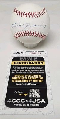 Luis Aparicio Firmado Rawlings Oficial Grandes Ligas Béisbol Certificado de Autenticidad JSA CWS A10 Foto 1 de 3