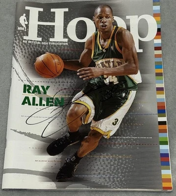 RAY ALLEN SEATTLE SUPERSONICS SIGNED HOOP MAGAZINE JSA AUTHENTICATED CE50956 - Image 1 of 4
