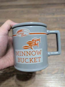 Fishs Eddy & West Elm Fishing Chum Minnow Bucket Ceramic Coffee Mug Cup Wl TOP - Picture 1 of 4