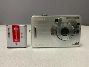SONY Cyber-shot DSC-W50 Silver Digital Compact Camera Used Working Condition - Picture 1 of 12