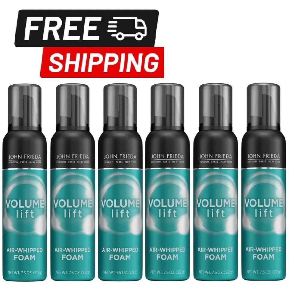 John Frieda VOLUME LIFT AIR CHICOTEADO ESPUMA Mousse Cabelo Fino ou Liso 7,5 oz 212g - Imagem 1 de 4