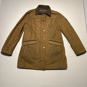 Dubarry Wax Jacket Womens 14 Brown Primaloft Full Zip Ireland Carrickfergus - Picture 1 of 22