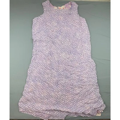 Sag Harbor Reversible Maxi Dress 3X Lavender Floral Sleeveless Rayon India - Image 1 of 4