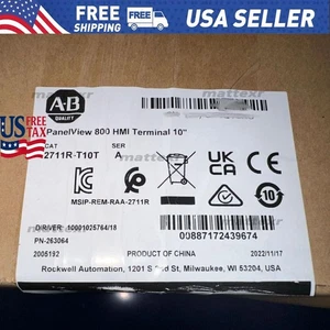 New Factory Sealed AB 2711R-T10T / A PanelView 800 HMI Terminal 10'' US Free Tax - Picture 1 of 7
