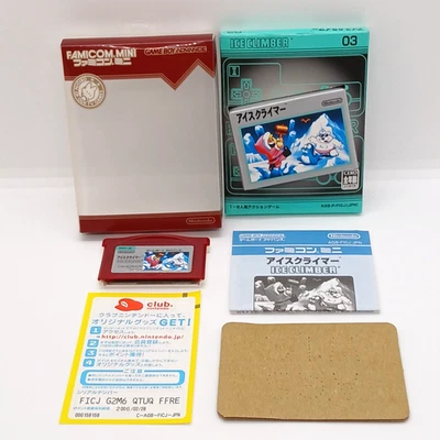 ICE CLIMBER Gameboy Advance Famicom Mini Nintendo BoxManual Japan AGB-P-FICJ - Image 1 of 4