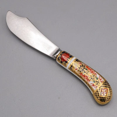 Нож для масла Royal Crown Derby Old Imari 4 1/2 дюйма - БЕСПЛАТНАЯ ДОСТАВКА ПО США - Изображение 1 из 4