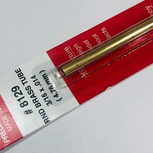 K&S 8129 Round Brass Tube 3/16" OD x 12" - Picture 1 of 3