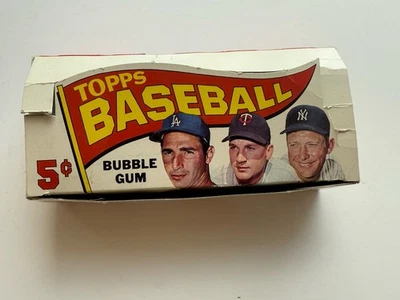 1965 Tops Baseball Original 5c Wax Pack Empty Box EX - Image 1 of 4