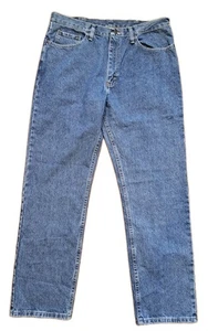 Wrangler Premium Quality Jeans Mens Size 36X32 Regular Fit Blue - Picture 1 of 7