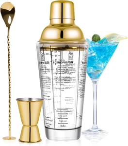 14 Unzen Glas Cocktail Shaker Set, Margarita Mixer-Shaker mit integriertem Sieb und - Bild 1 von 10
