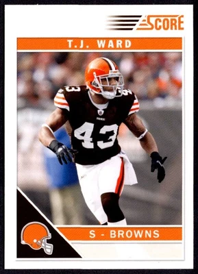 2011 Score T.J. Ward Cleveland Browns #74 - Image 1 of 2