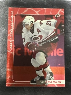2000-01 BAP Signature Series Ruby Parallel 216 Ron Francis Carolina Hurricanes - Image 1 of 2
