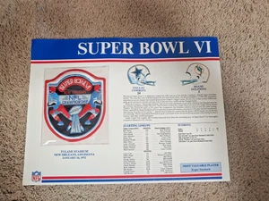 The Official NFL Super Bowl Patch Collection Super Bowl VI Dallas and Miami - Picture 1 of 2