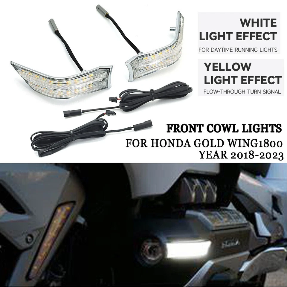 LED Fog Lamp Side Auxiliary Decorative Cowl light Fit For-Honda Goldwing GL1800 — 第 1/4 张图片