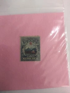 Rare Costa Rica 1862 Coat of Arms Stamp 1862 - 1864 Printed By American... - Picture 1 of 3