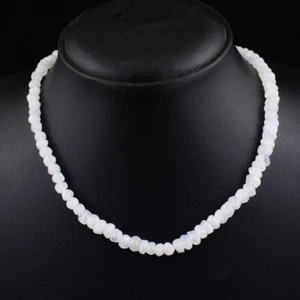 Collar de mujer 130 quilates con cuentas de piedra lunar minada en tierra JK 34E423 - Imagen 1 de 3