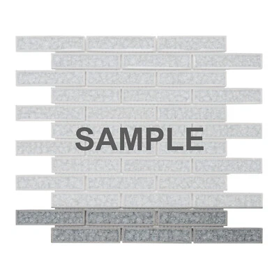 Azulejo de mosaico moderno gris agrietado para cocina baño Foto 1 de 4