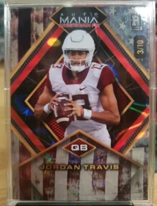 JORDAN TRAVIS 2024 Wild Card Auto Mania /10 RC American FB NY JETS QB! - Picture 1 of 2
