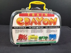 Vintage Crayon Train New In Container Crayon Crayola Red Yellow Green Blue - Picture 1 of 3