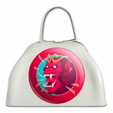 Rampaging Red Chimpanzee Ape Monkey King White Metal Cowbell Cow Bell Instrument