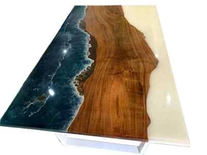 60" x 36" Epoxy Resin Center / Dining Table Top resin Wooden Home Office Decor - Picture 1 of 4