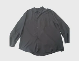 Haggar Collections Dress Shirt Mens XL Gray Long Sleeved Button Down Rayon Poly - Picture 1 of 7