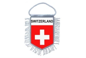 Mini banner flag pennant window mirror cars country banner swizz switzerland - Bild 1 von 1