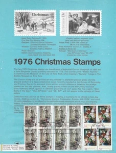 #1701-02 13c 1976 Christmas Postage Stamp Poster-Unofficial Souv Page Ft w/Block - Picture 1 of 1