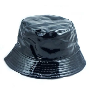 PVC glänzend bunt Fischerhut regendicht Festival Style für Herren & Damen - Bild 1 von 6