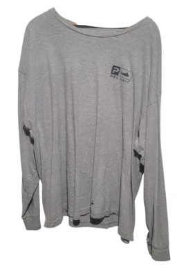 Camiseta Pelágica Para Hombre XXl Gris Logo Manga Larga Pez Espada Pesca Deportiva C6/27 Foto 1 de 4