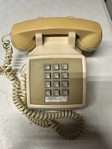Western Electric 2500 DMG Touch Tone Desk Bell Phone Beige Vintage UNTESTED - Picture 1 of 3