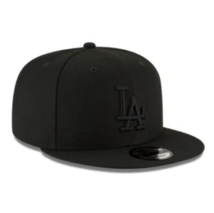 Brand New 9FIFTY Baseball Cap - MLB Los Angeles Dodgers Basic Black Snapback Hat - Picture 1 of 4