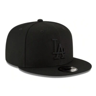 Brand New 9FIFTY Baseball Cap - MLB Los Angeles Dodgers Basic Black Snapback Hat - Image 1 of 4