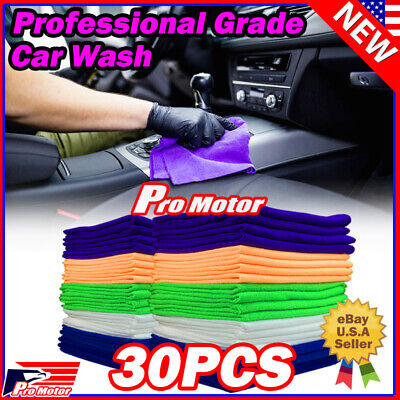 Microfiber Cleaning Cloth Rag Car Wash Polishing Detailing Kitchen Dusting Towel • 13.20$