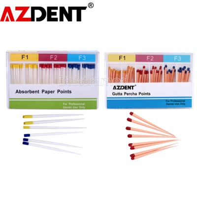 AZDENT Dental Endodoncia Puntas de gutapercha y papel absorbente F1.F2.F3 - Image 1 of 4