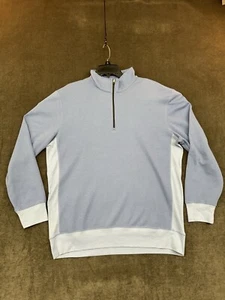 Dunning Golf Men's 1/4 Zip Sweater Size XL Blue Polyester/Wool Blend - Picture 1 of 11