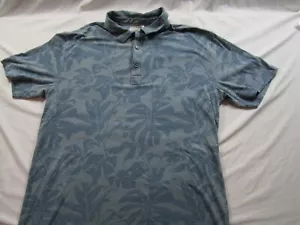 Linksoul Tempus Fugit Polo Hombre XL Camisa Hawaiana Azul Manga Corta Floral Algodón - Imagen 1 de 9