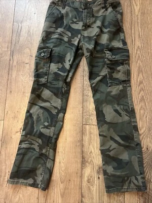 Брюки-карго Wrangler камуфляжные молодежный размер 16 стандартная регулируемая талия - Изображение 1 из 4