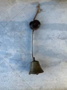 Vintage Französische Ladendiener Messing Glocke Hängende Türklingel - Bild 1 von 4