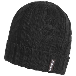 Muk Luks Black Cable Knit Warm Winter Beanie Hat One Size Fit All - Picture 1 of 1