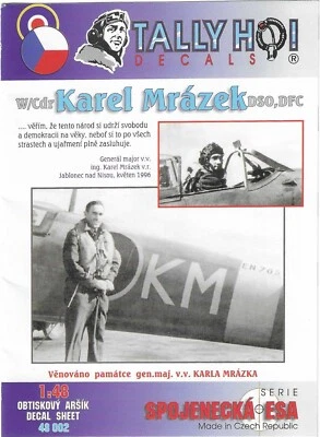 TALLY HO! 48-002 - W/Cdr KAREL MRAZEK DSO, DFC - 1/48 DECAL - Immagine 1 di 4