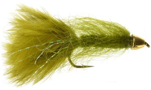 Fly Fishing Flies (Bass, Bream, Trout, Perch) CH Bite Me Bugger Olive (6 flies) - Picture 1 of 2