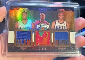 2007 Topps Triple Threads Wilkins/Carter/Iguodala #TTRC-24 Sepia /27 GU Patch - Picture 1 of 1