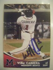 WILLIE CABRERA signed 2009 MISSISSIPPI BRAVES baseball card AUTO Autographed MS