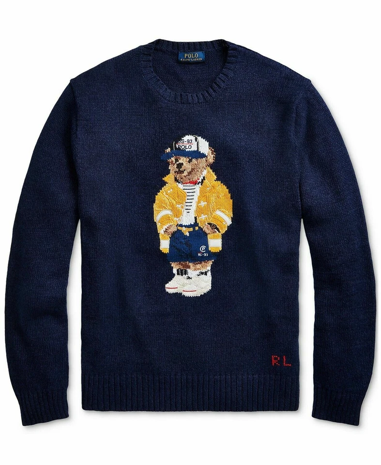 Polo Ralph Lauren Men’s S Summer 2020 Sailing Bear Navy Sweater